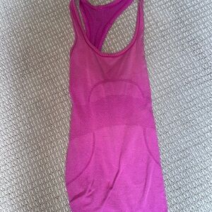 Lululemon Athletica Pink Fitted Cut Out Tank Top